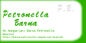 petronella barna business card